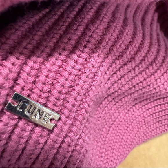 Anthropologie Lune Active Deep Pink Balloon-Sleeved Sweater - Picture 3 of 5